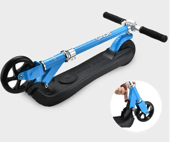 Electric Scooter Ages 5 To 11 Adjustable Height Folding Blue