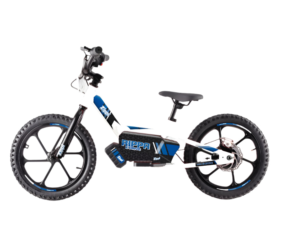 The 16" Zippi Rippa is designed for ages 5-10. Blue