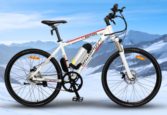 Explore the Outdoors with the A6AB26 Mountain E-bike: Power, Efficiency, and Style White