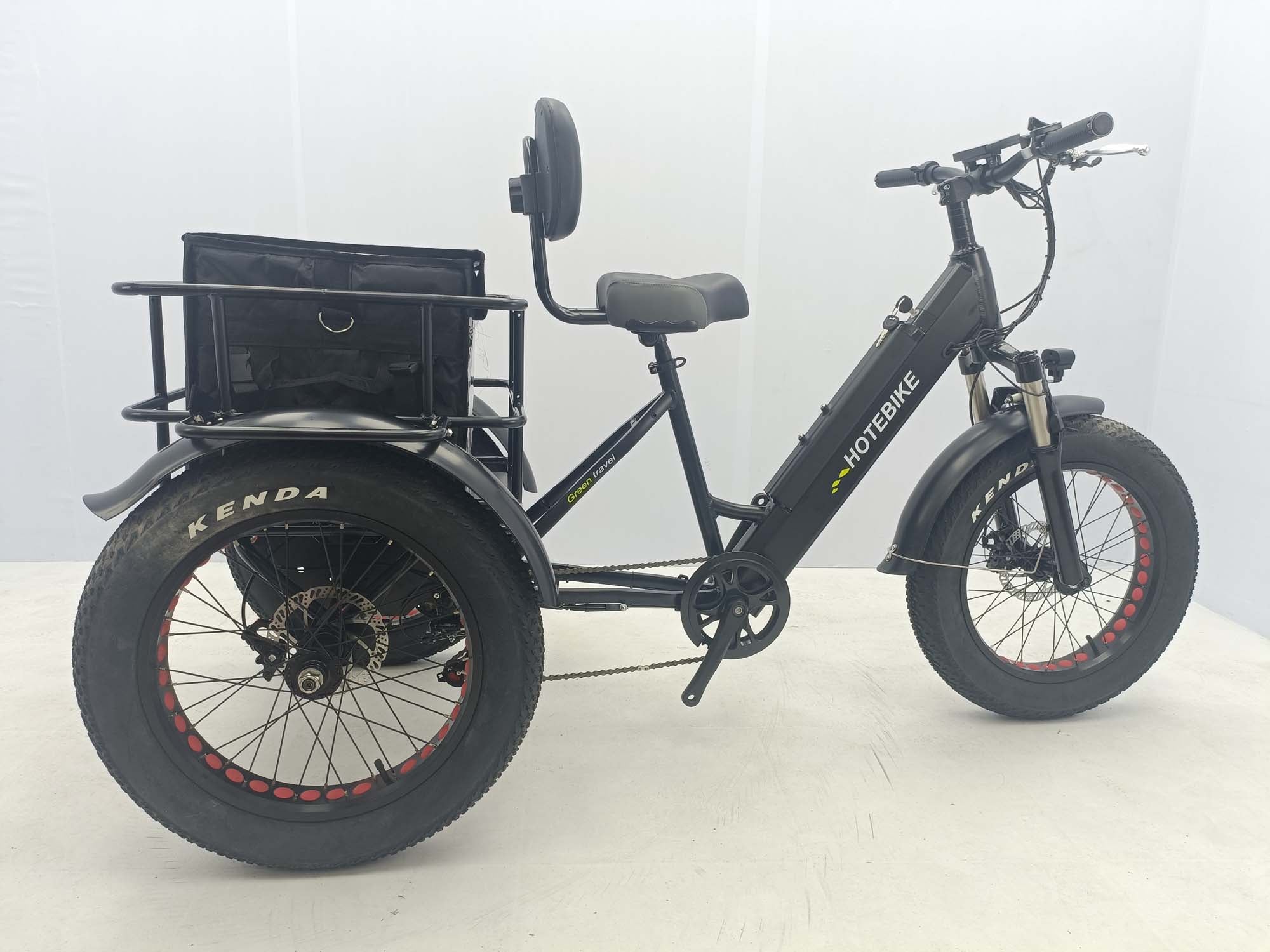 Electric Cargo Tricycle – 20" Fat Tyre E-Bike with Spacious Rear Basket for Ultimate Utility ET20F