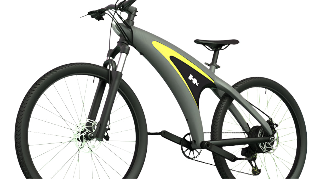 Q5 Electric Hybrid Bike with 100km Range & 9-Speed Gear – Conquer Any Terrain Grey