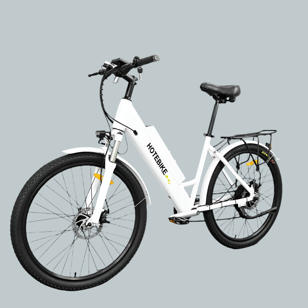 Ride Easy, Ride Stylish – The City Slicker Step-Through E-Bike, Model A5AH26 White