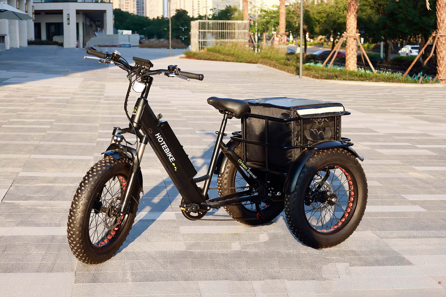 Electric Cargo Tricycle – 20" Fat Tyre E-Bike with Spacious Rear Basket for Ultimate Utility ET20F
