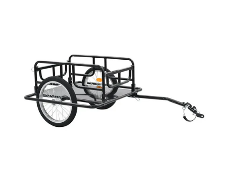 Bike Cargo Trailer 130X73 Cm Steel Black