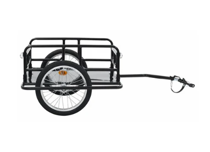 Bike Cargo Trailer 130X73 Cm Steel Black
