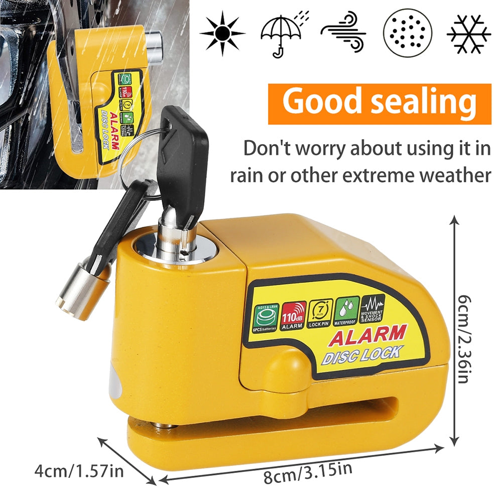 Disc Lock Electric Brake Security Yellow Disc Brake Lock