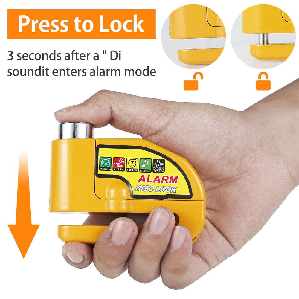 Disc Lock Electric Brake Security Yellow Disc Brake Lock