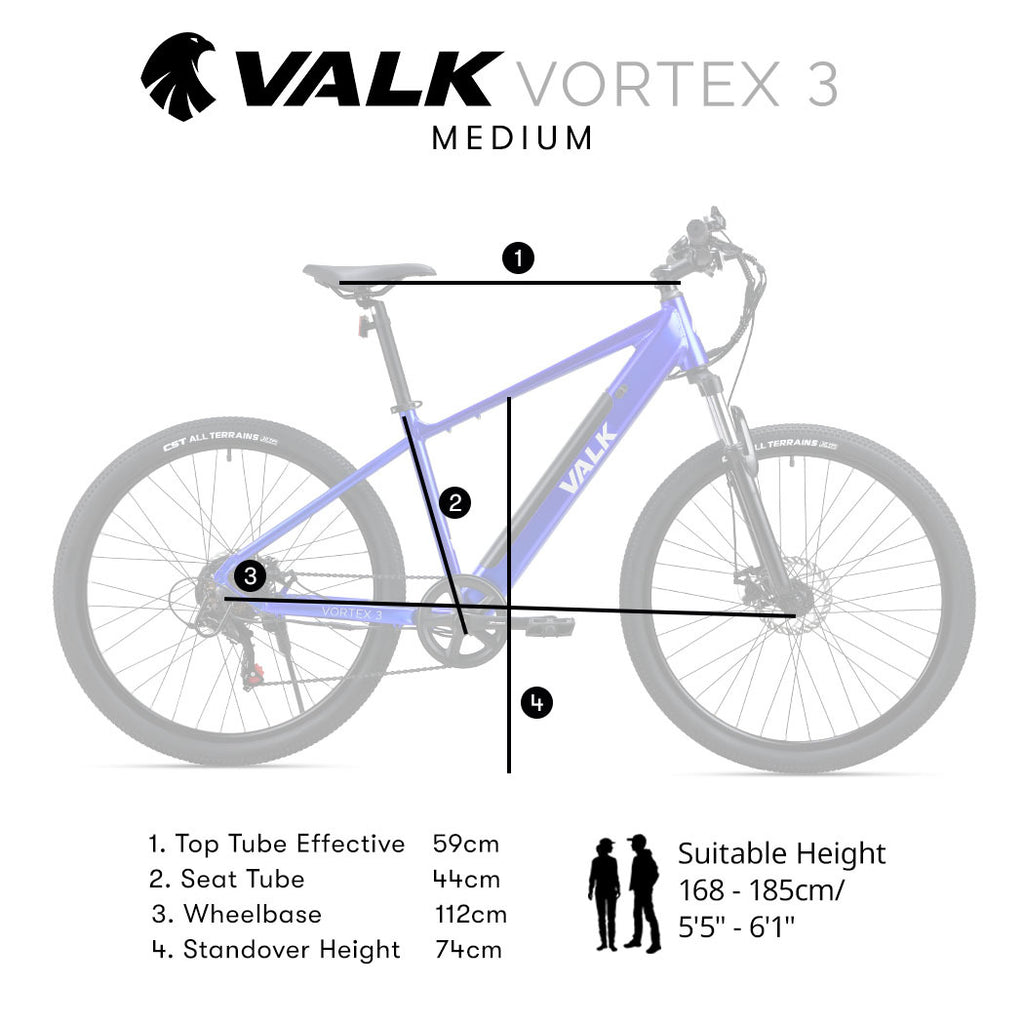 The VALK Vortex 3 Electric Mountain Bike for comfortable daily us