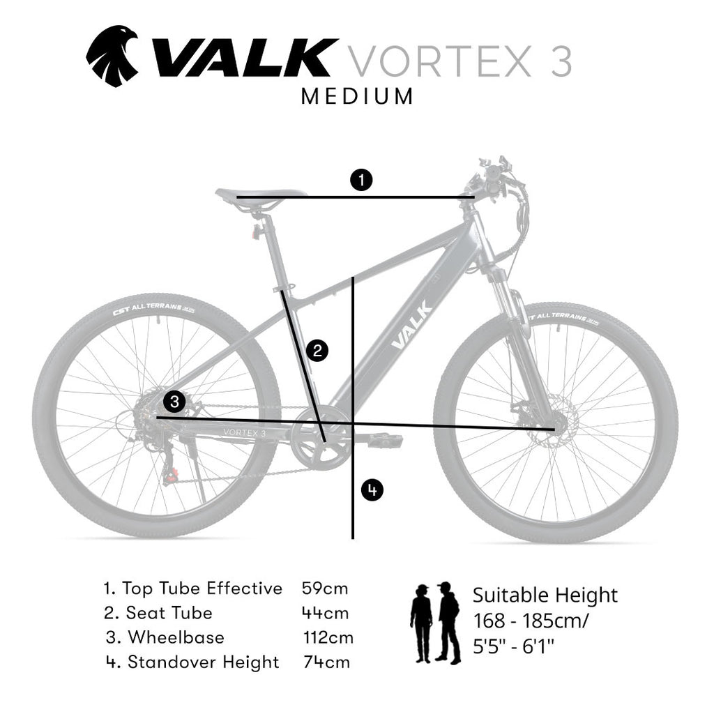 Medium Frame Mountain ebike VALK Vortex 3 Electric Bike,