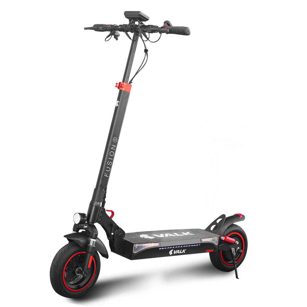 VALK Fusion 5 Electric Scooter, 500W 48V 13Ah Lithium 50km Range 40km/h Quad Shocks 10 inch Tyres