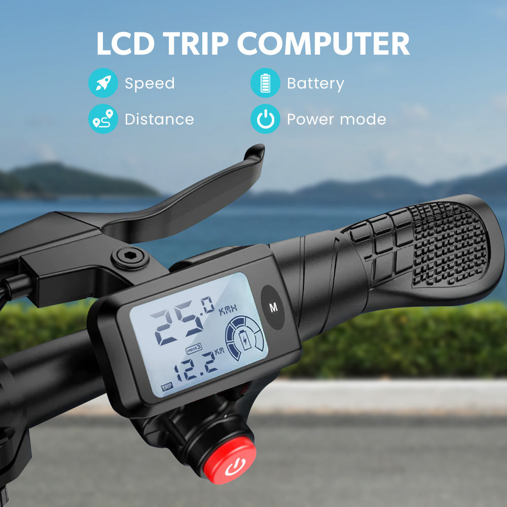 VALK Electric Scooter with Seat, Disc brakes, 12" Tyres, Motorised eScooter for Adults Teens Commuter