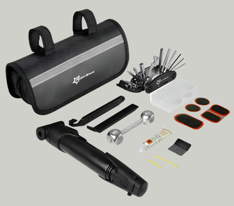 14pcs Bicycle Repair Tool Kit, Bag Strap to Frame