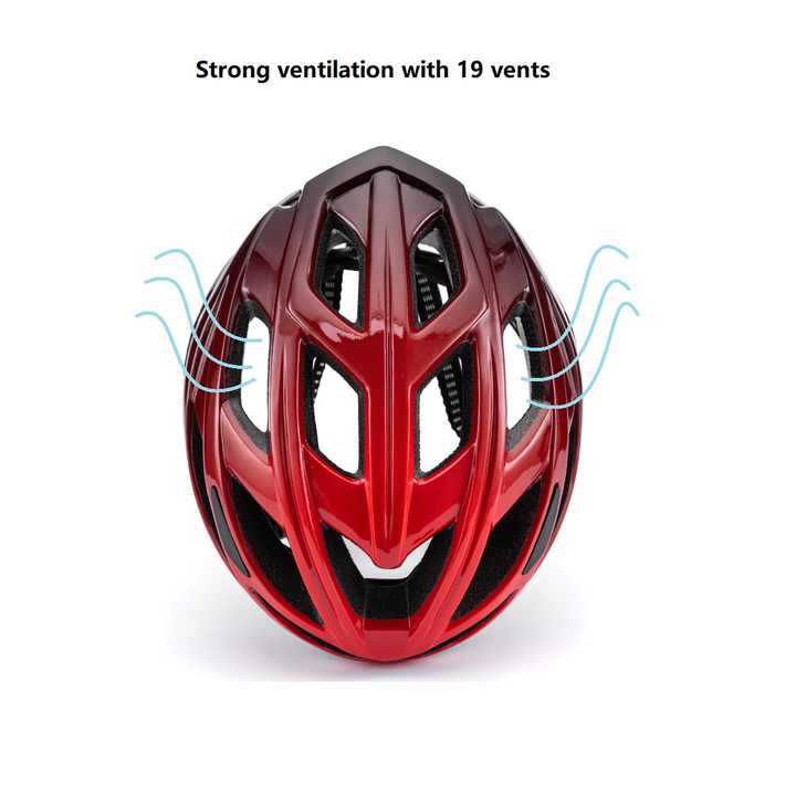 Sleek and lightweight bicycle helmet adjustable circumference 57-62cm