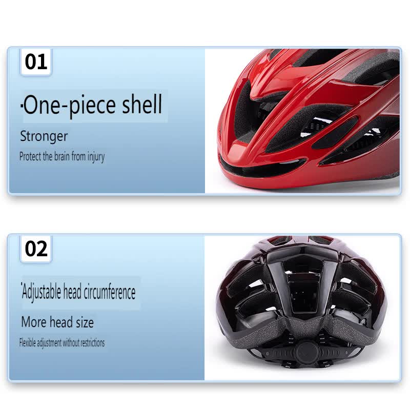 Black Lightweight Adult Bicycle Helmet - Adjustable Fit Road & Mountain Bike Safety Headgear (57-62cm)