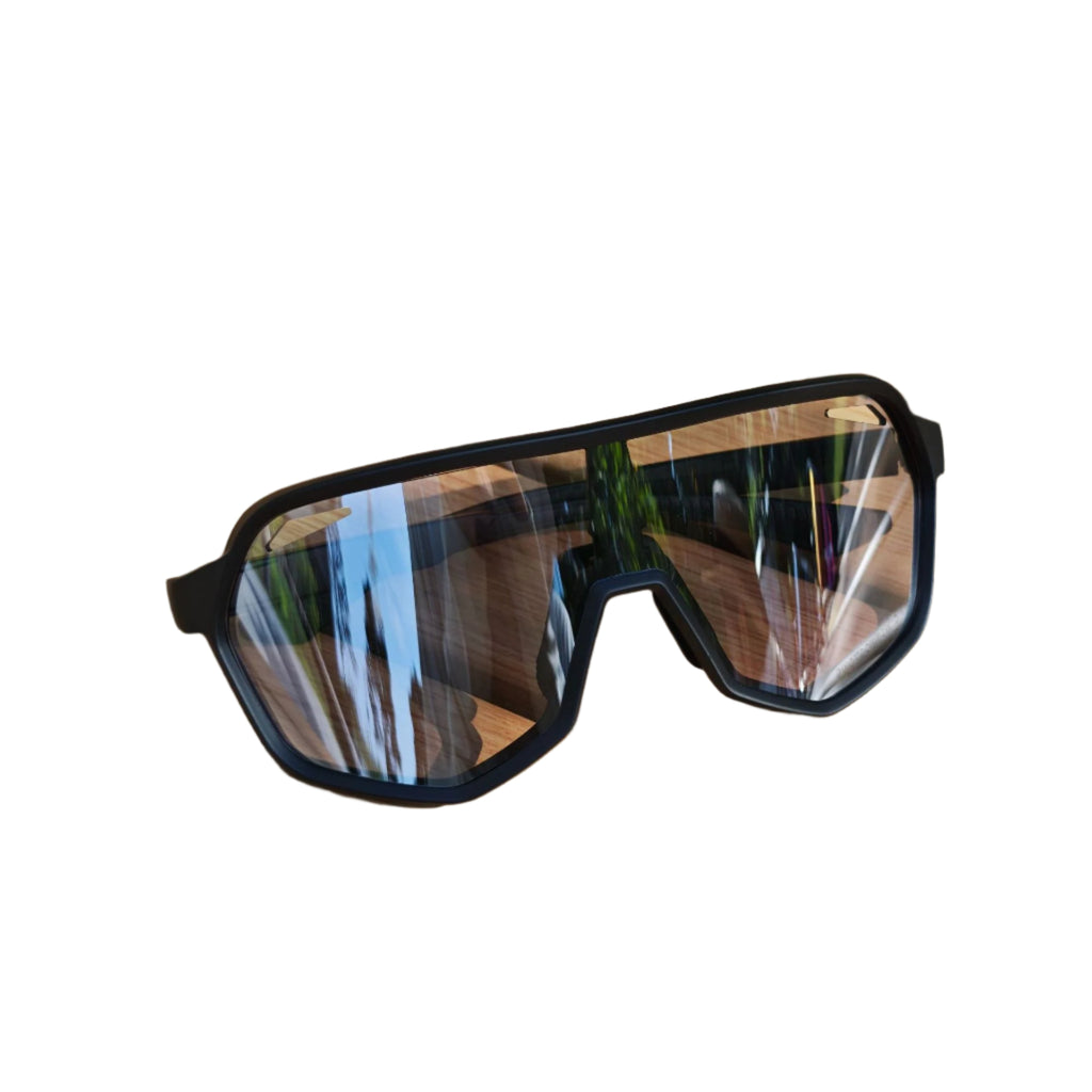 Black frame and photochromic silver lenses Photochromic Cycling Sunglasses - Lightweight TR90 Frame, HD Vision for Road Biking & Running