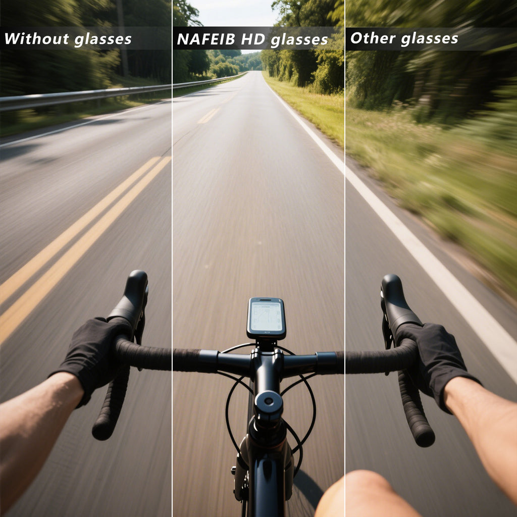 Black frame and photochromic silver lenses Photochromic Cycling Sunglasses - Lightweight TR90 Frame, HD Vision for Road Biking & Running