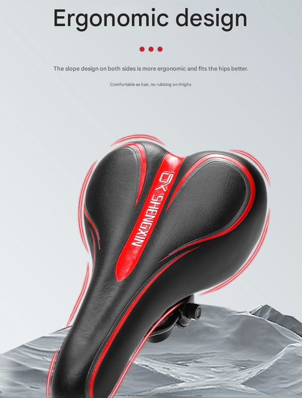 Black and red Mountain Bike Saddle - Comfortable and Durable