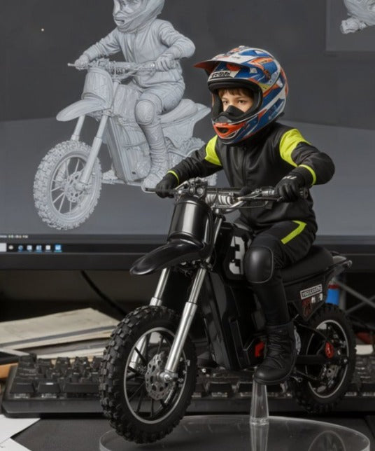 KIDS E-BIKES Model EX-33 suitable for riders 7+ years old.