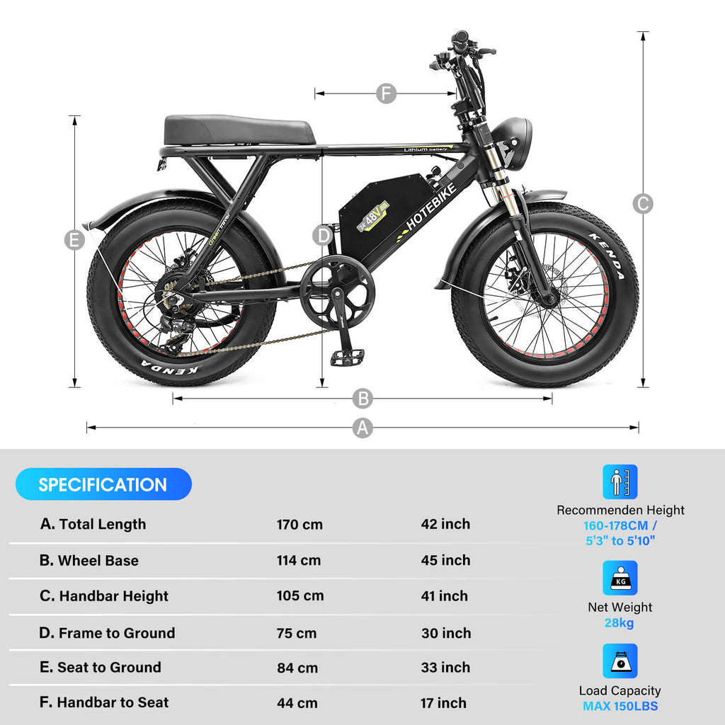 No Limits, Just Power – HOTEBIKE S731 Fat Tyre E-Bike with 48V and 500W Performance