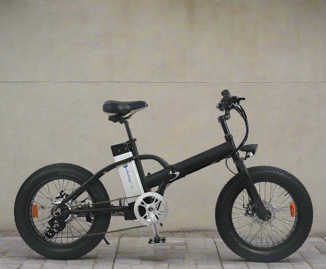 Conquer Any Terrain with the Model A7AM20 Folding Fat Tyre Electric Bike Matt Black