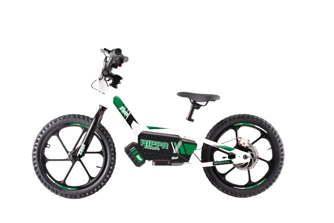 The 16" Zippi Rippa is designed for ages 5-10. Green