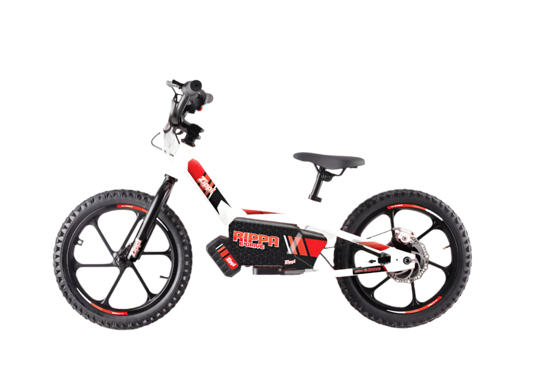 The 16" Zippi Rippa is designed for ages 5-10. Red